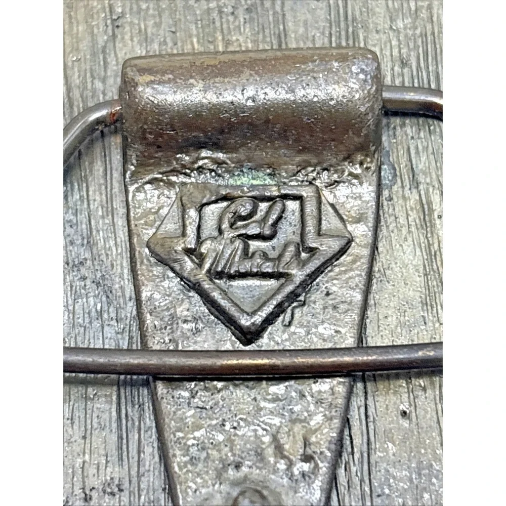 Vintage 80s CB‎ Radio Microphone C.B.ers Belt Buckle Brass Tone Metal Trucker